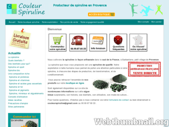 couleurspiruline.com website preview