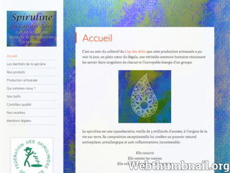 spirulineducapdesailes.com website preview