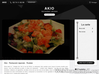 restaurant-akio.fr website preview