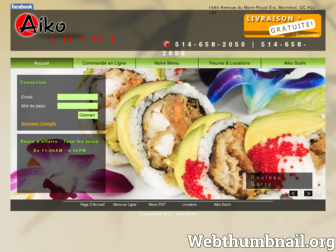 aikosushi.com website preview