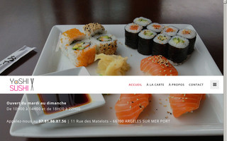 yoshi-sushi-argeles.fr website preview