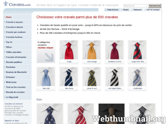 cravates.mobi website preview