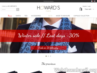 howards.fr website preview