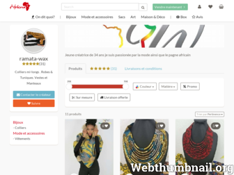 ramata-wax.afrikrea.com website preview