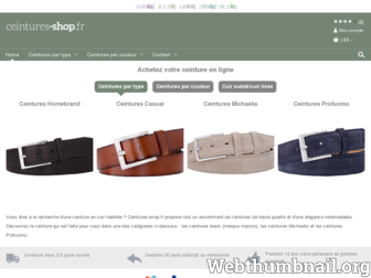 ceintures-shop.fr website preview