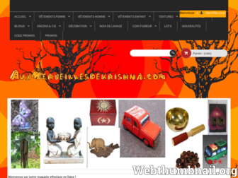 auxmerveillesdekrishna.com website preview