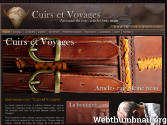 cuirs-et-voyages.com website preview