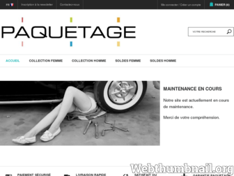 paquetage-boutique.com website preview
