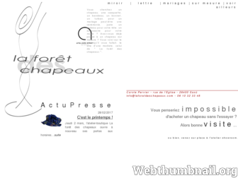 laforetdeschapeaux.com website preview