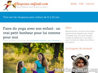 chapeau-enfant.com website preview