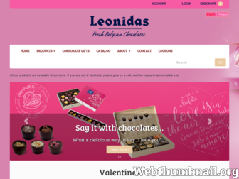 chocolatsleonidas.ca website preview