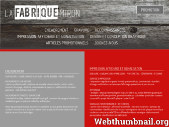 fabriquemiron.com website preview