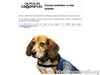 jaiplusdecroquettes.com website preview