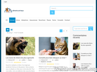 aliments-animaux.com website preview