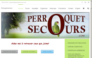 perroquetsecours.com website preview