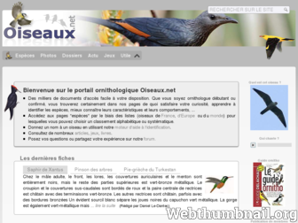 oiseaux.net website preview