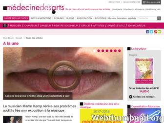 medecine-des-arts.com website preview