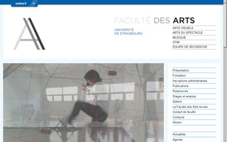 arts.unistra.fr website preview
