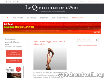 lequotidiendelart.com website preview