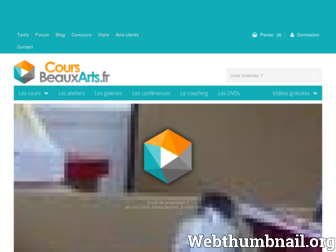 coursbeauxarts.fr website preview