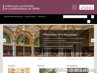bibliotheque-numerique.inha.fr website preview