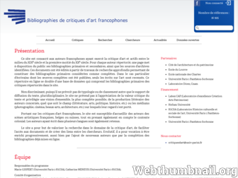 critiquesdart.univ-paris1.fr website preview