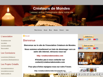 createurs-de-mondes.e-monsite.com website preview