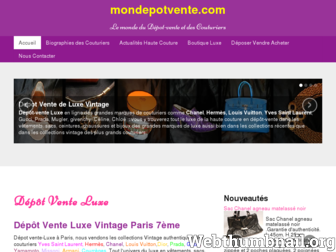 mondepotvente.com website preview