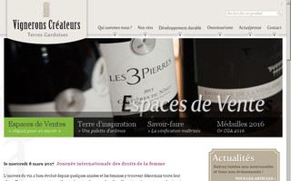 vignerons-createurs.com website preview