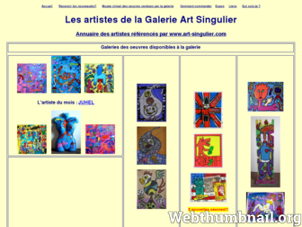 art-singulier.com website preview