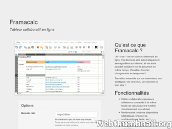framacalc.org website preview