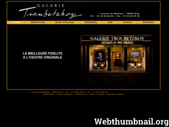 galerie-troubetzkoy.com website preview