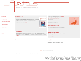 artais-artcontemporain.org website preview