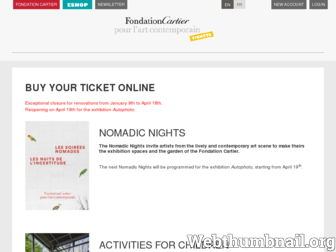 fondation.cartier.tickeasy.com website preview