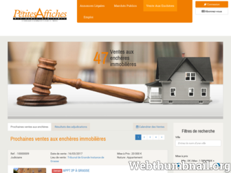 encheres.petitesaffiches.fr website preview