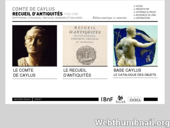 caylus-recueil.huma-num.fr website preview