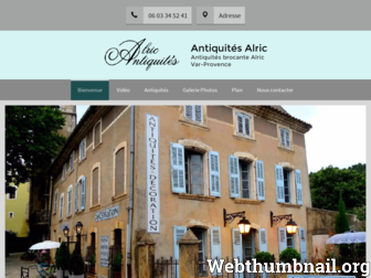 antiquites-alric.fr website preview