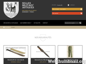 selles-military-antiques.com website preview