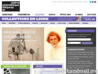 collections.cinematheque.qc.ca website preview