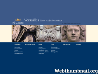 sculpturesversailles.fr website preview