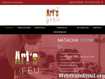 artsdufeu.fr website preview
