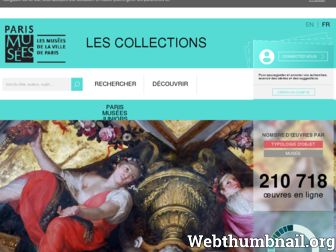 parismuseescollections.paris.fr website preview