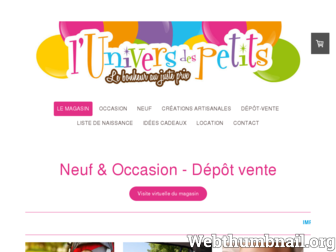 luniversdespetits.com website preview