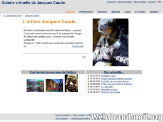 cauda.livegalerie.com website preview