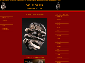 masque-africain.com website preview