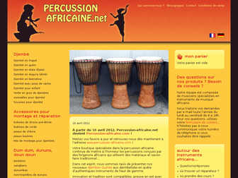 percussion-africaine.net website preview