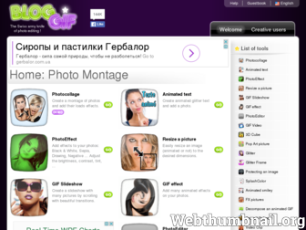 bloggif.com website preview