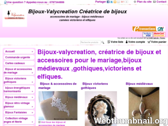 bijoux-valycreation.com website preview