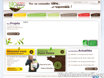 lespaniersbiosolidaires.fr website preview