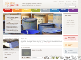 comptoirdespigments.fr website preview